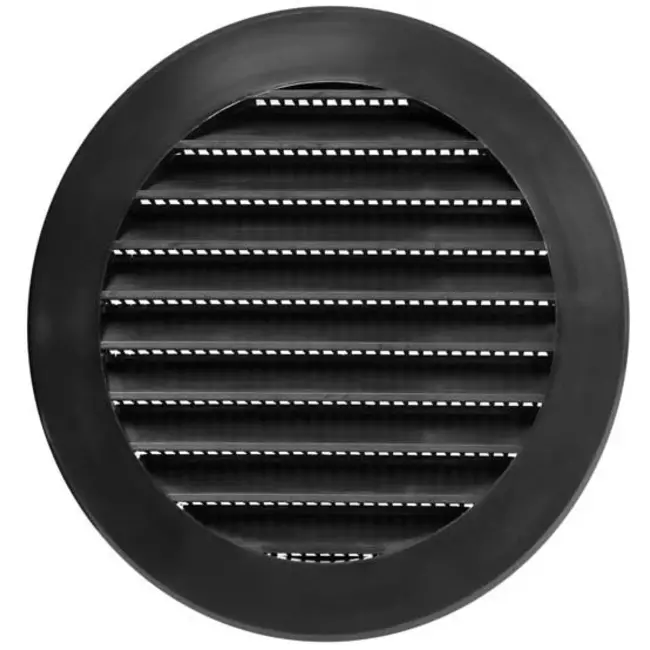 Grille à ailettes diamètre 100 mm noir - VR100M