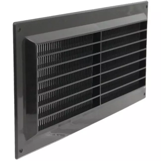 Grille de ventilation rectangulaire grillagée 130 x 300 noir - VR1330M