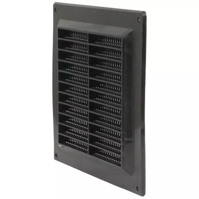 Grille de ventilation carrée 150 x 150 mm noir - VR1515M