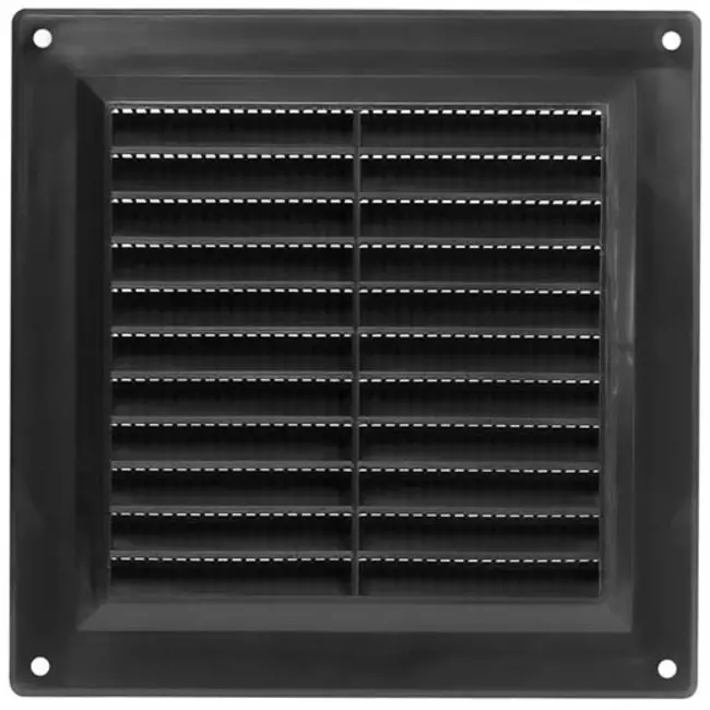 Grille de ventilation carrée 150 x 150 mm noir - VR1515M