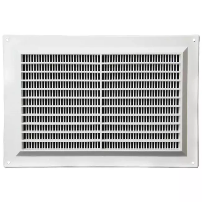Grille de ventilation rectangulaire grillagée 250 x 170 mm blanc - VR2517
