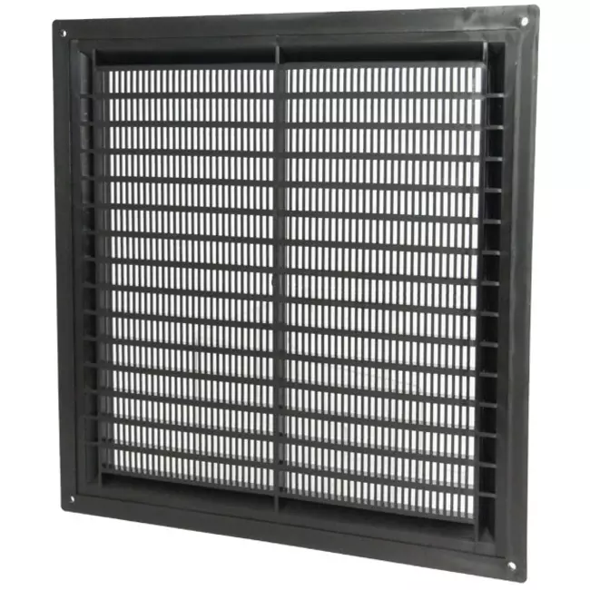 Grille de ventilation carrée grillagée 250 x 250 mm noir - VR2525M
