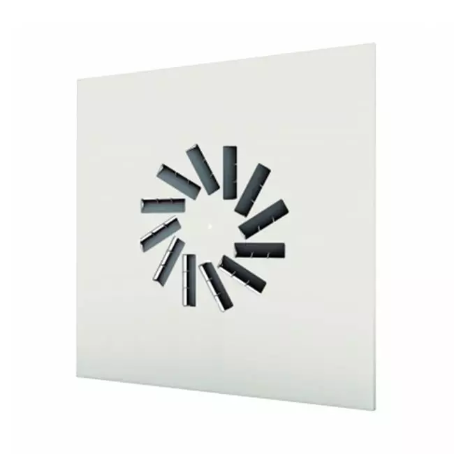 Diffuseur à jet hélicoïdal 594x594 à modèle de flux d'air réglable - 12 ailettes