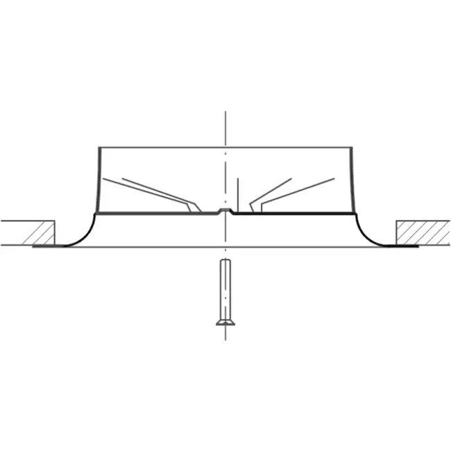 Diffuseur à jet hélicoïdal avec anneau diffuseur, fixation centrale par vis Ø 200mm