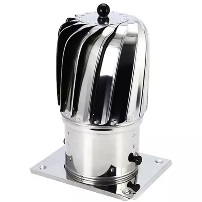 Tourelle de ventilation alimentée par le vent Cowl Oblong 150 mm en acier inoxydable avec solin de toit incluse - 325m3/h