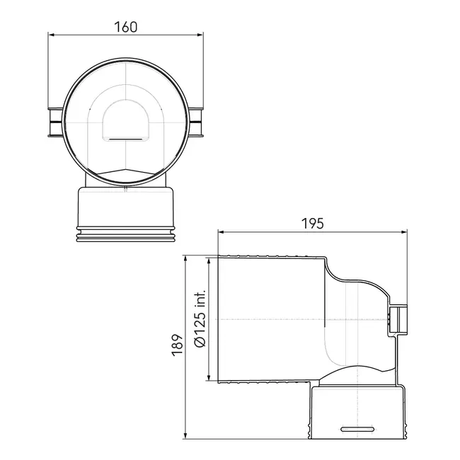 Adaptateur de valve Ubbink Air Excellent 48C 125 1x90°