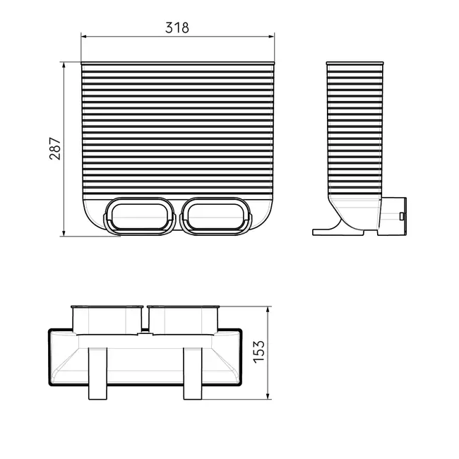 Ubbink Air Excellent Adaptateur de grille 35SC