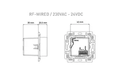 Interrupteur de commande Duco RF/BAT noir