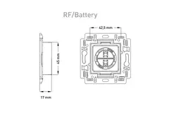 Interrupteur de commande Duco RF/BAT noir