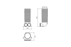 Ubbink Air Excellent Adaptateur de vanne 23C 125 2x90°