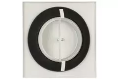 Bouche d'alimentation en métal carrée Ø 100 mm blanche avec clips - DVSQ-P100