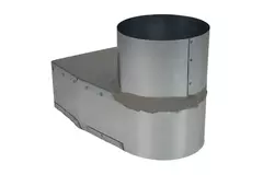 Angle d'ardoise 170x80 mm au diamètre 160 mm pour gaine