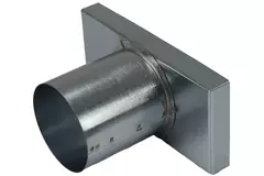 Couvercle 170x80 mm avec raccord de diamètre 80 mm pour le tuyau d'évacuation des fumées