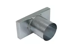 Couvercle 170x80 mm avec raccord de diamètre 80 mm pour le tuyau d'évacuation des fumées