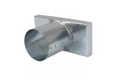 Couvercle 170x80 mm avec raccord de diamètre 80 mm pour le tuyau d'évacuation des fumées