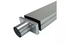 Couvercle 170x80 mm avec raccord de diamètre 80 mm pour le tuyau d'évacuation des fumées