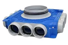 Boîte de sous-distribution Vent-Axia Uniflexplus 12x Ø69mm raccordement latéral avec embout Ø180mm