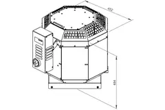 Ventilateur de toit gaz la sortie verticale de la combustion - DVN 250 D2 F4 30