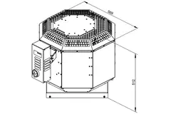 Ventilateur de toit gaz la sortie verticale de la combustion - DVN 315 D2 F4 30
