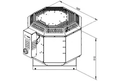 Ventilateur de toit gaz la sortie verticale de la combustion - DVN 315 D4 F4 30