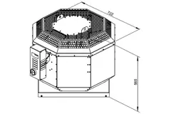 Ventilateur de toit restauration basse énergie - DVN 355 EC 30