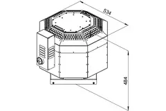 Ventilateur de toit isolé gaz de combustionafvoer - DVNI 225 D2 F4 30