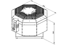 Ventilateur de toit isolé gaz de combustionafvoer - DVNI 355 D4 F4 30