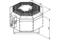 Ventilateur de toit isolé gaz de combustionafvoer - DVNI 400 D4 F4 30