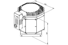 Ventilateur de toit restauration avec contrôle de la fréquence - DVN 250 D2 30