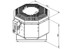 Ventilateur de toit restauration avec contrôle de la fréquence - DVN 400 D4 30