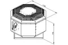 Ventilateur de toit restauration avec contrôle de la fréquence - DVN 630 D4 30