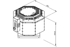 Ventilateur de toit isolé restauration - DVNI 280 D2 30
