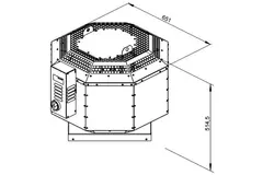 Ventilateur de toit isolé restauration - DVNI 315 D4 30