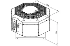 Ventilateur de toit isolé restauration - DVNI 355 D4 30