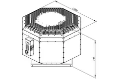 Ventilateur de toit isolé restauration - DVNI 450 D4 30