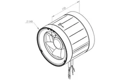 Ventilateur de gaine 150mm flux mixte ETAMASTER - EM 150 EC 01