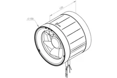 Ventilateur de gaine 160mm flux mixte ETAMASTER - EM 160 EC 01