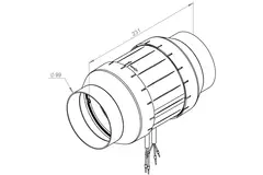 Ventilateur tubulaire 100mm débit mixte ETAMASTER - EM 100L EC 01