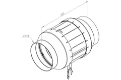 Ventilateur de gaine 125mm flux mixte ETAMASTER - EM 125L EC 01