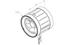 Ventilateur de gaine 150mm flux mixte ETAMASTER - EM 150 EC 02