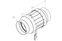 Ventilateur de gaine 100mm flux mixte ETAMASTER - EM 100L EC 02
