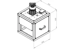 Ventilateur de caisson moteur extérieur flux linéaire - MPC 250 EC TI 30