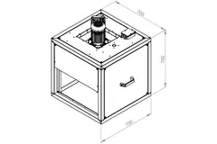 Ventilateur de caisson moteur extérieur flux linéaire - MPC 355 EC TI 30