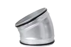 Coude spiralé rond 30° Ø 200 mm pour conduit rigide galvanisé