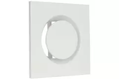 Bouche d'alimentation en métal carrée Ø 100 mm blanche avec clips - DVSQ-P100