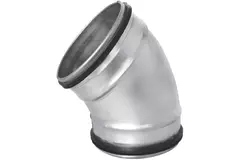 Coude spiralé rond 45° Ø 200 mm pour conduit rigide galvanisé