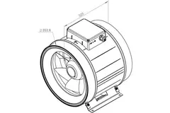 Ventilateur de gaines Ruck® ETAMASTER avec moteur EC 4790m³/h - Ø 355 mm + commande de potentiomètre 10 kO