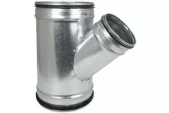 Té de Ø 80 mm - Ø 80 mm pour conduit rigide galvanisé (45°)