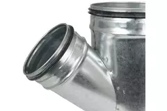 Té de Ø 80 mm - Ø 80 mm pour conduit rigide galvanisé (45°)