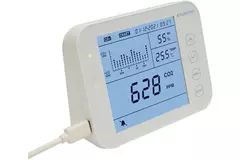 Compteur de CO2 EnviSense avec enregistreur de données - tableau de bord numérique inclus
